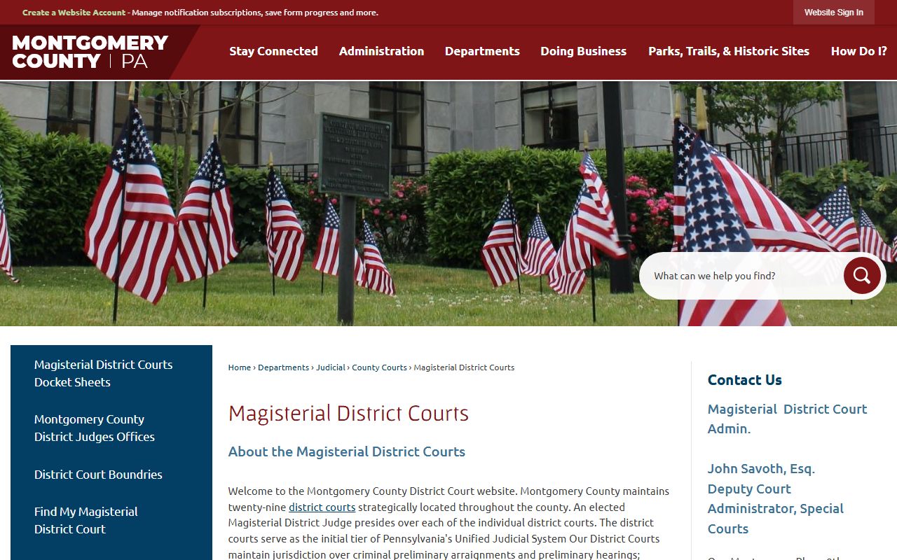 Montgomery County magisterial district courts for arraignment after 72 hour booking