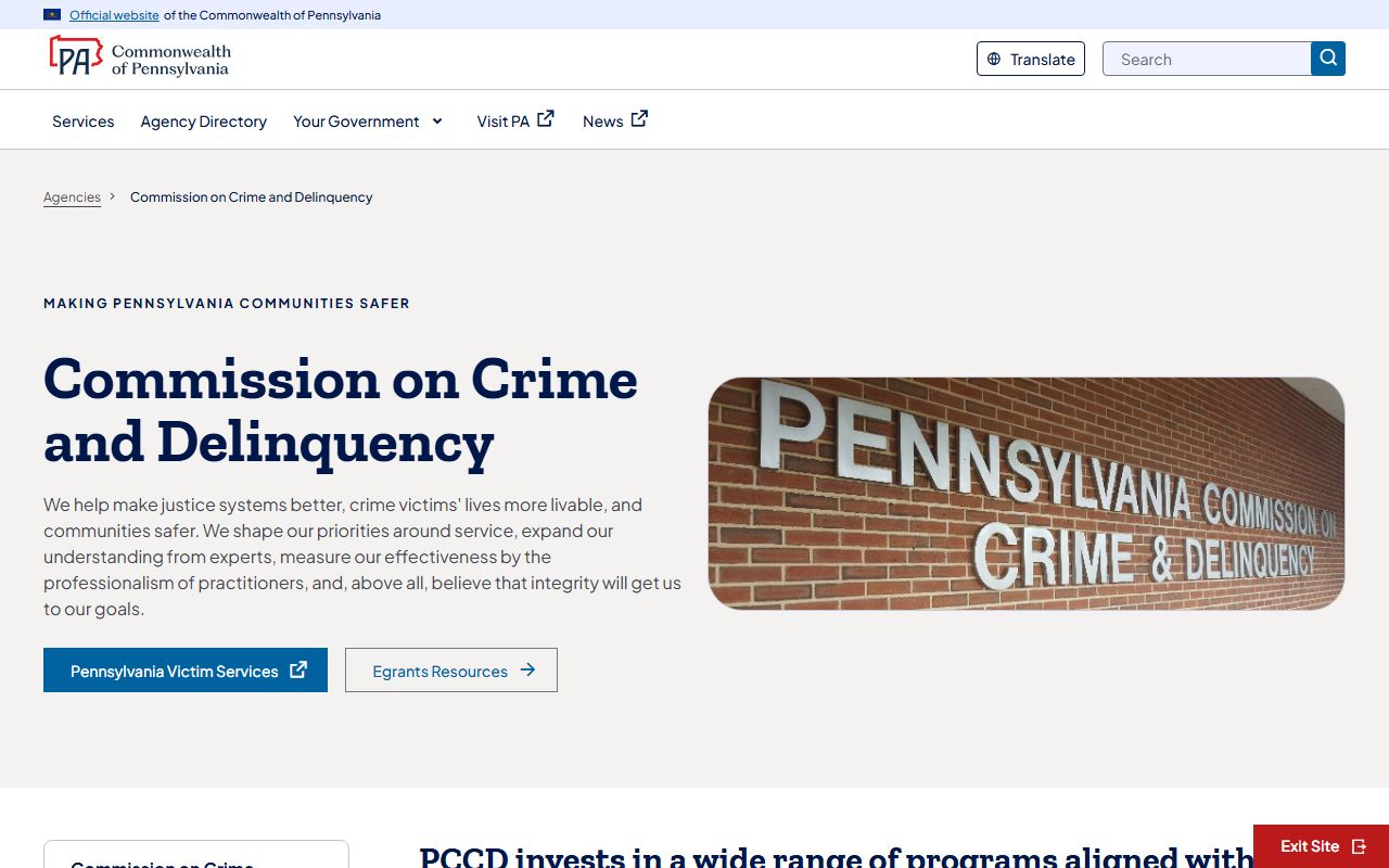 Pennsylvania Commission on Crime and Delinquency booking records data